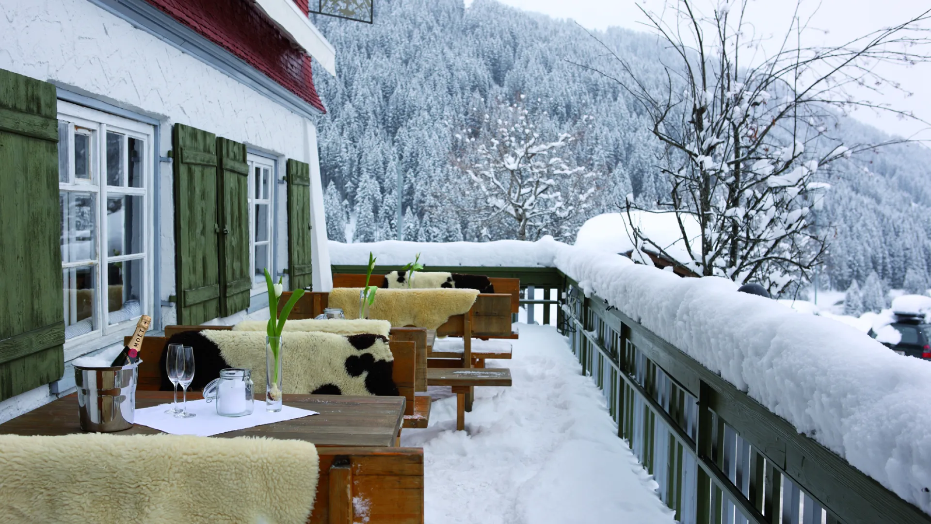 Terrasse im Winter